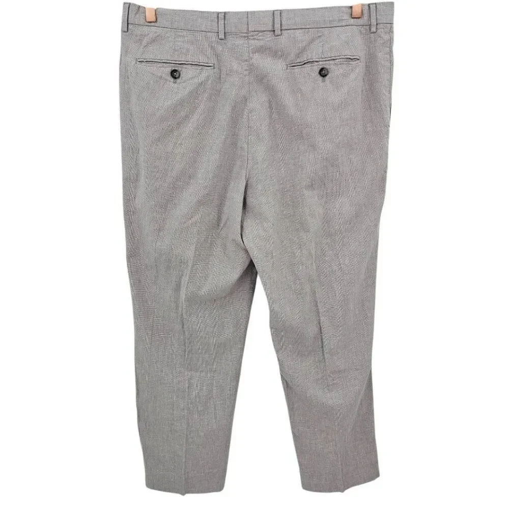 Banana Republic Mens 36x30 Heritage Pants Size  Gray Standard Fit Linen Blend